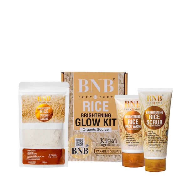 Bnb Whitening Rice Extract Bright & Glow Kit