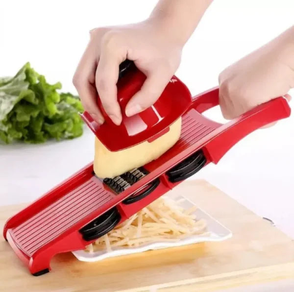 Unlock Effortless Meal Prep: 10-in-1 Mandoline Slicer & Vegetable Cutter with Stainless Steel Blades!