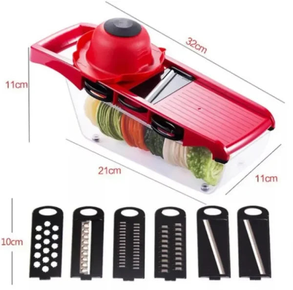 Unlock Effortless Meal Prep: 10-in-1 Mandoline Slicer & Vegetable Cutter with Stainless Steel Blades!