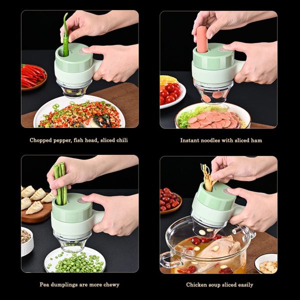 5-in-1 Mini Wireless Handheld Electric Vegetable & Garlic Chopper