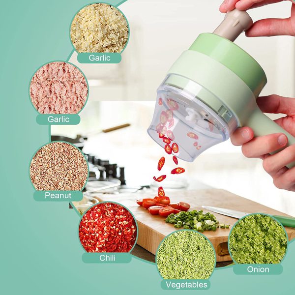 5-in-1 Mini Wireless Handheld Electric Vegetable & Garlic Chopper