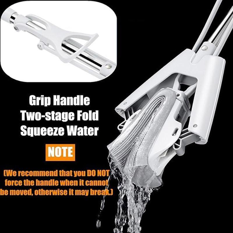 Effortless Clean: Stainless Steel Mop with Squeezable Power!
