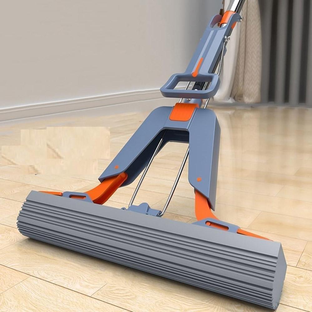 Effortless Clean: Stainless Steel Mop with Squeezable Power!