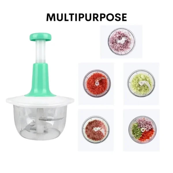 Versatile Hand-Push Chopper: The Ultimate Vegetable, Meat Grinder, and Grater!