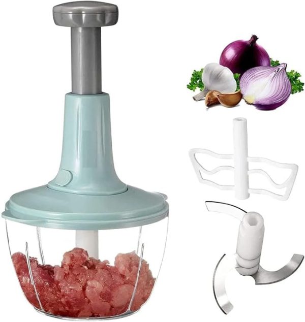 Versatile Hand-Push Chopper: The Ultimate Vegetable, Meat Grinder, and Grater!