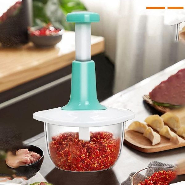 Versatile Hand-Push Chopper: The Ultimate Vegetable, Meat Grinder, and Grater!